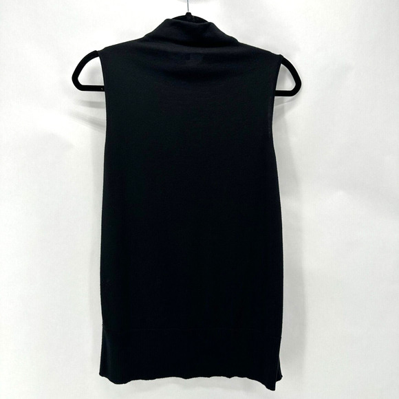 Lafayette 148 New York Cashmere Silk Sweater Top Womens S Black Knit Preppy City - Picture 5 of 10